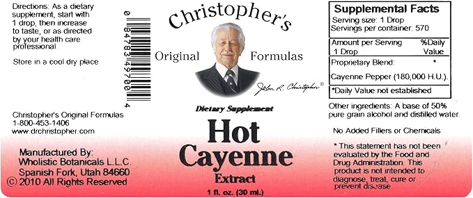 Dr. Christopher's Formula Hot Cayenne Extract, 1 Fl