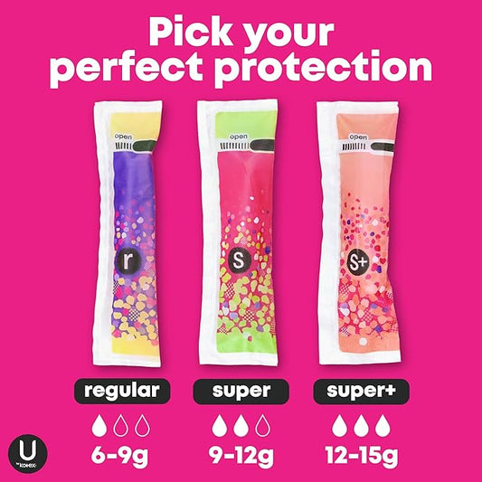 U by Kotex Click Multipack Tampons, 120 Count (8 Packs 15) (Packaging