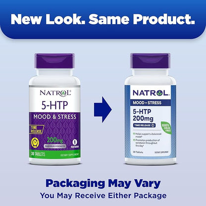 Natrol Mood + Stress 5-HTP 200mg 30 Count, 30 Day