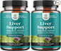 Liver Cleanse Detox & Repair Formula - Herbal Liver Support Supplement with Milk Thistle Turmeric Dandelion Root & Artichoke Extract for Liver Health - Silymarin Milk Thistle Liver Detox Capsules 2pk