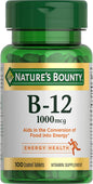 Nature's Bounty Vitamin B12 1000mcg, Supports 100 Tablets