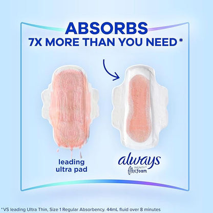 Always Infinity Feminine Pads for Women, 3, Extra 28 count 3 Packs (84 count