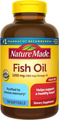 Nature Made Fish Oil 1200 mg 3 Fish 3 Supplement 150 Softgels, 75 Day