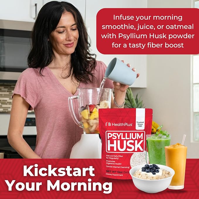 Health Plus, Psyllium Husk, 12 oz, 48 Servings