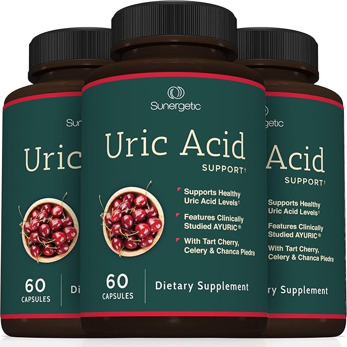 Sunergetic Premium Uric Acid Support Supplement 60 Veggie