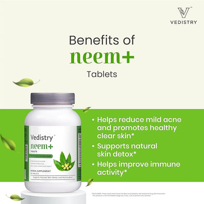 Neem+ Tablets 1100 mg with Neem 60 Tablets 1