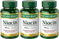 Set of 3 Nature's Bounty Niacin Flush Free 500 mg, 120 Capsules by Maven Gifts