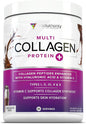 Multi Collagen Peptides Powder for Women and Men - Instant Dissolving Grass Fed Hydrolyzed Collagen Powder Drink Mix for Beautiful Hair Skin and Nails with Hyaluronic Acid and Vitamin C