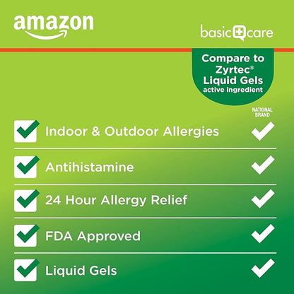 Amazon Basic Care All Day Allergy 24 Hour 10 mg, 40 Count 2)