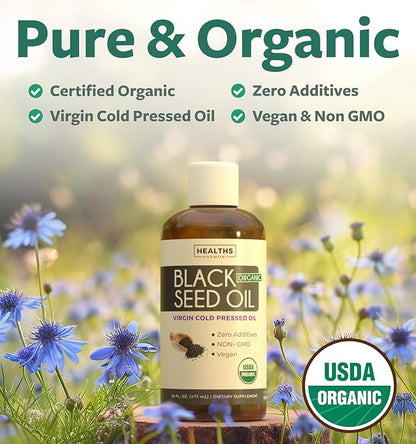 USDA Organic Black Seed Oil Liquid (16 fl