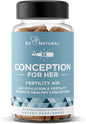 Conception Fertility Supplements for Women – Aids Ovulation, Hormonal Balance, & Regular Cycles – Prenatal Vitamin Support with Myo-Inositol, Folate, Folic Acid, Vitex – 60 Vegetarian Soft Capsules