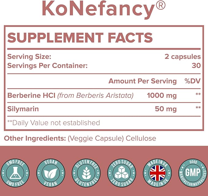 Berberine HCL Supplement 1000mg, High Absorption 60 Count 1)