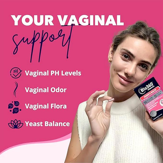 Probiotics for Women Vaginigal Health - Supports pH Balance, Vaginal, Urinary, & Digestive Health - 50 Billion CFU & 15 Unique Strains for Healthy Vaginal Odor & Vaginal Flora - Shelf Stable