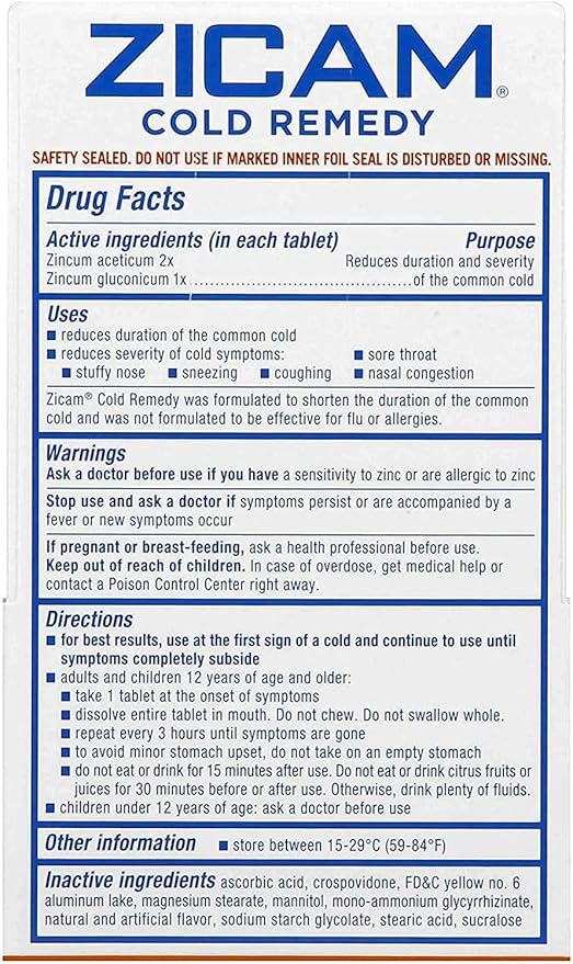 Zicam Ultra Rapidmelts Ch Size 18ct 18ct