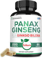 1000mg Korean Red Panax Ginseng and 60 Vegan