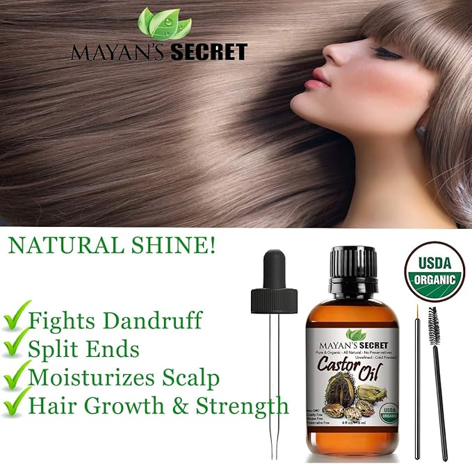 Mayan's Secret Certified Organic Castor Oil