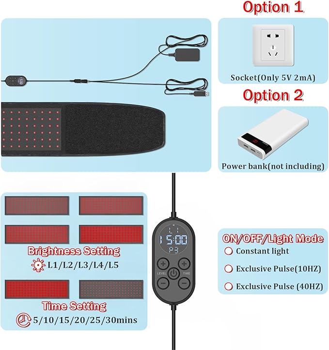 Red Light Therapy Belt Near-Infrared-Light Therapy