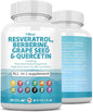 60 Capsules Resveratrol 6000mg Berberine 3000mg 3000mg Quercetin 4000mg Green