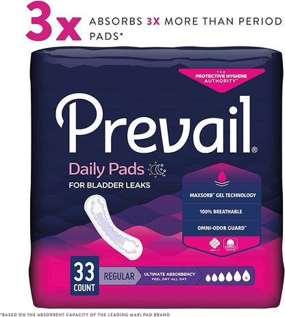 Prevail Ultimate Absorbency Incontinence Bladder Control 33 Count