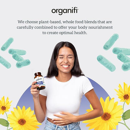Organifi Balance Probiotics for Digestive Health - 5 Resilient Strains, 30 Vegan Capsules