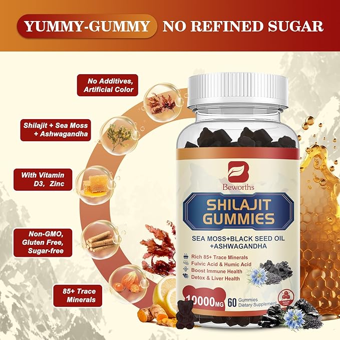 Shilajit Resin Gummies, Shilajit Irish Sea 85+ Trace