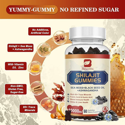 Shilajit Resin Gummies, Shilajit Irish Sea 85+ Trace