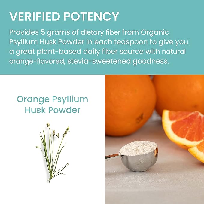 Himalaya Orange Psyllium Husk Powder, Daily Easy-to-Mix,12 oz (340 g)