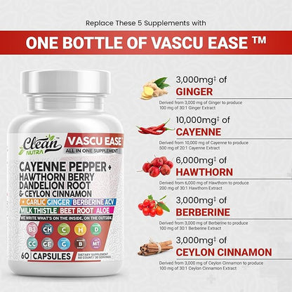 Cayenne Pepper Supplement with Hawthorn Berry