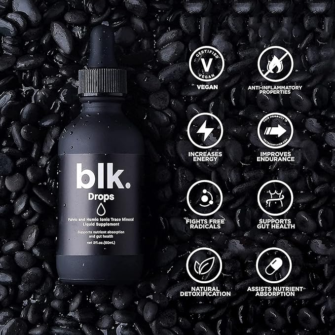 blk. Natural Mineral Alkaline Water, Electric Coconut, 16.9 oz. (500 mL), 12 Pack, 8 pH Water, Bioavailable Fulvic & Humic Acid Extract