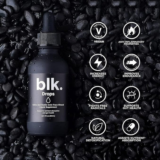 blk. Natural Mineral Alkaline Water, Electric Coconut, 16.9 oz. (500 mL), 12 Pack, 8 pH Water, Bioavailable Fulvic & Humic Acid Extract