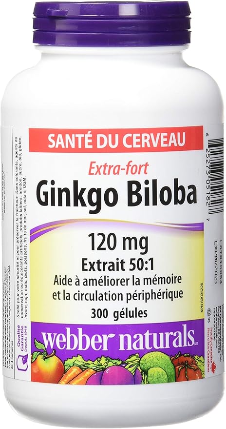 webber naturals Ginkgo Biloba 120mg 300