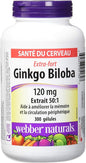 webber naturals Ginkgo Biloba 120mg 300