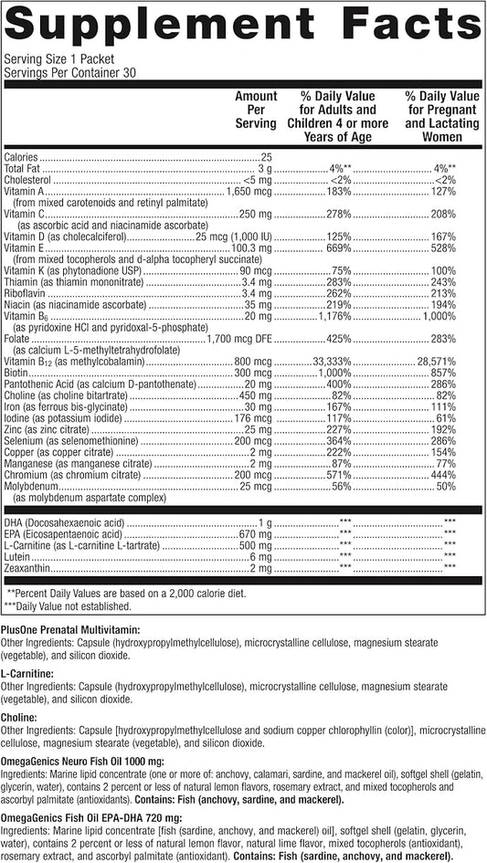 Metagenics PlusOne Daily Prenatal Packs (30 Packets)
