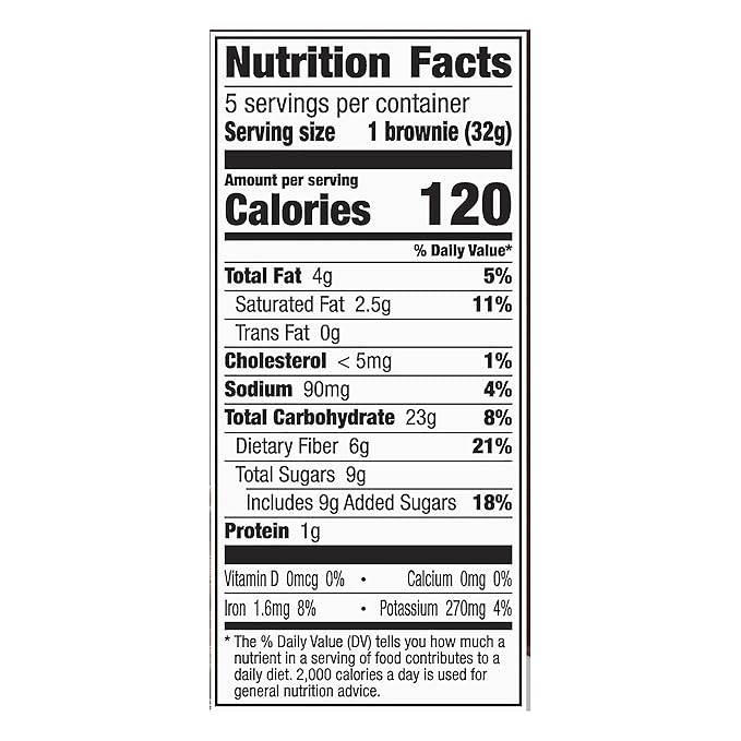 Fiber One Supreme Brownies, Triple Chocolate, Snack Bars, 1.13 oz, 5 ct (Pack of 8)