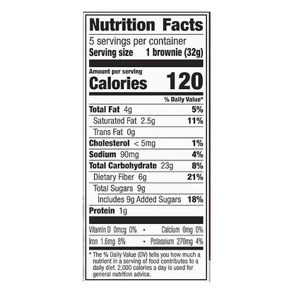 Fiber One Supreme Brownies, Triple Chocolate, Snack Bars, 1.13 oz, 5 ct (Pack of 8)