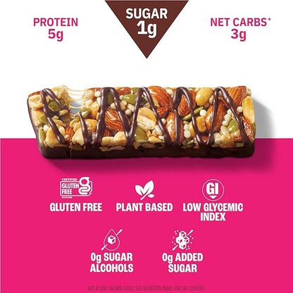 Munk Pack Keto Snack Bars, Sea Salt Dark Chocolate - Low Carb Nut Bar with 5g Protein, 1g Sugar with Allulose - Gluten Free & Low Glycemic - 24 Count