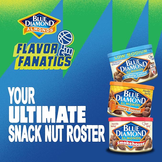 Blue Diamond, Holiday Frosted Brownie Flavored Sweet Snack Nut Almonds Perfect Size for On-The-Go, Holidays and Gatherings, Lunch, Adults and Kids, 6oz Can
