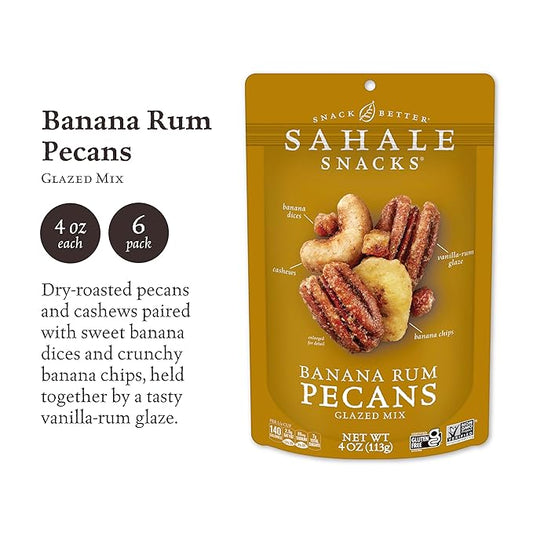 Sahale Snacks Glazed Mix, Banana Rum 24 Ounce
