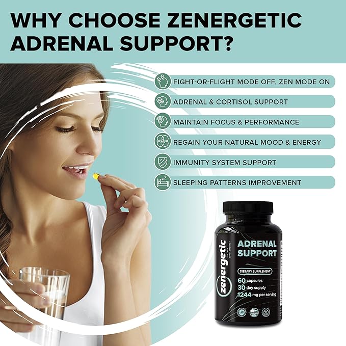 Adrenal Support Supplements │ Cortisol Manager, 60 Pills