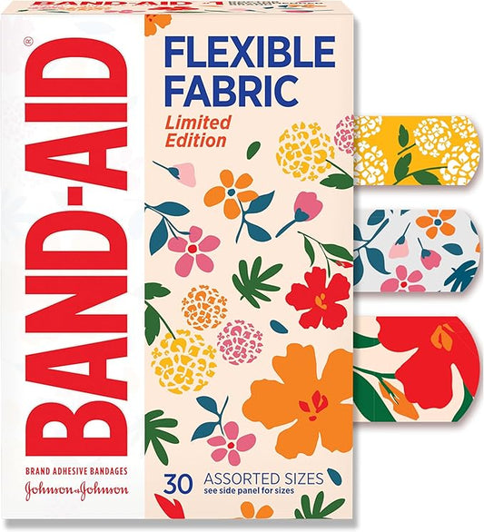 Band-Aid Brand Flexible Fabric Adhesive Bandages, 30 ct