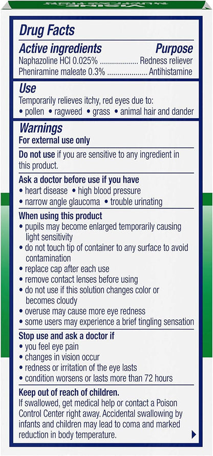 Visine Allergy Eye Relief Multi-Action Antihistamine 0.5 fl.