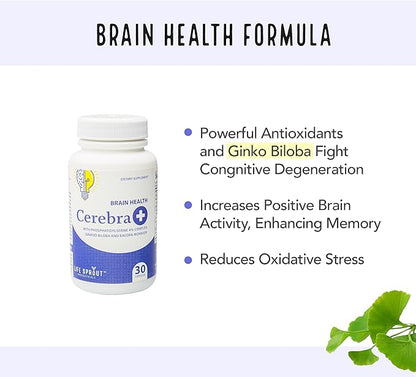 Cerebra+ Brain Health Formula with L-Glutamine 30 Capsules