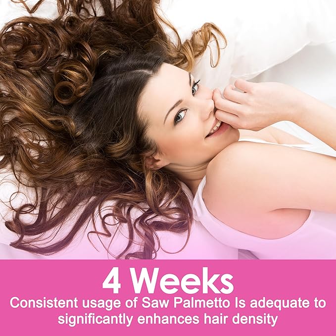 Saw Palmetto for Women - Natural DHT Blocker Hair Growth Pills Made with Organic Saw Palmetto Extract Berries Supports Hormonal Balance & Urinary Health Pure Saw Palmetto for Women Hair Loss| 60 Pills