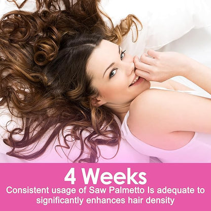 Saw Palmetto for Women - Natural DHT Blocker Hair Growth Pills Made with Organic Saw Palmetto Extract Berries Supports Hormonal Balance & Urinary Health Pure Saw Palmetto for Women Hair Loss| 60 Pills