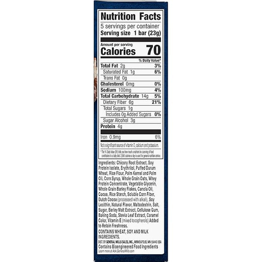 Fiber One 70 Calorie Chocolate Bars, 5 Bars (Pack of 6)