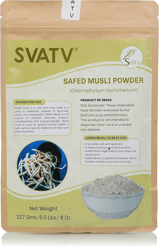 SVATV Safed Musli Powder II Chlorphytum 227 Grams, 8 Ounce