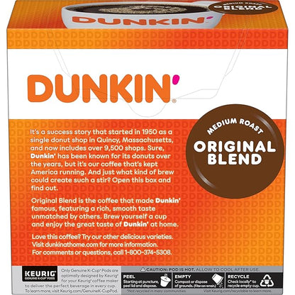 Dunkin' Original Blend Medium Roast Coffee, 128 Keurig K-Cup Pods