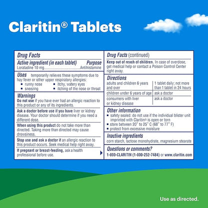 Claritin 24hr Non-Drowsy Allergy Relief, Loratadine Tablets 30 + 1 Ct