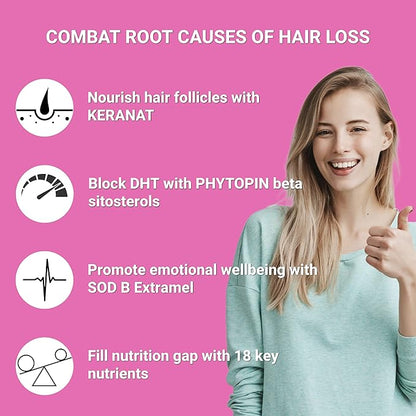 UpNourish Hair Growth Vitamins for Women 5000 mcg 90 ct