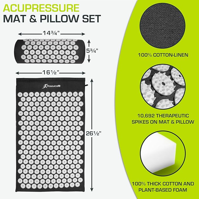 ProsourceFit Acupressure Mat and Pillow Set